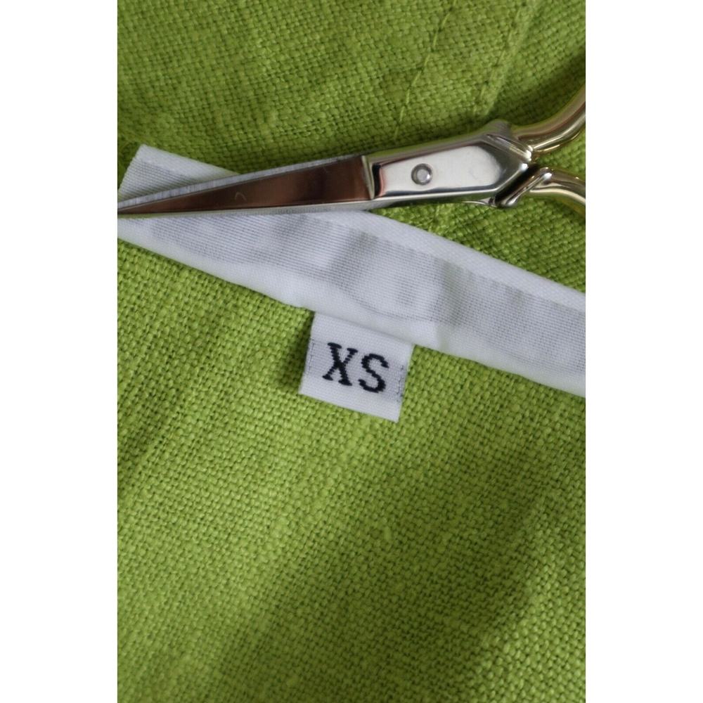Bryn Walker Size XS Heavy Linen Jacket Drape Front Gooseberry Lime Green - Picture 13 of 14